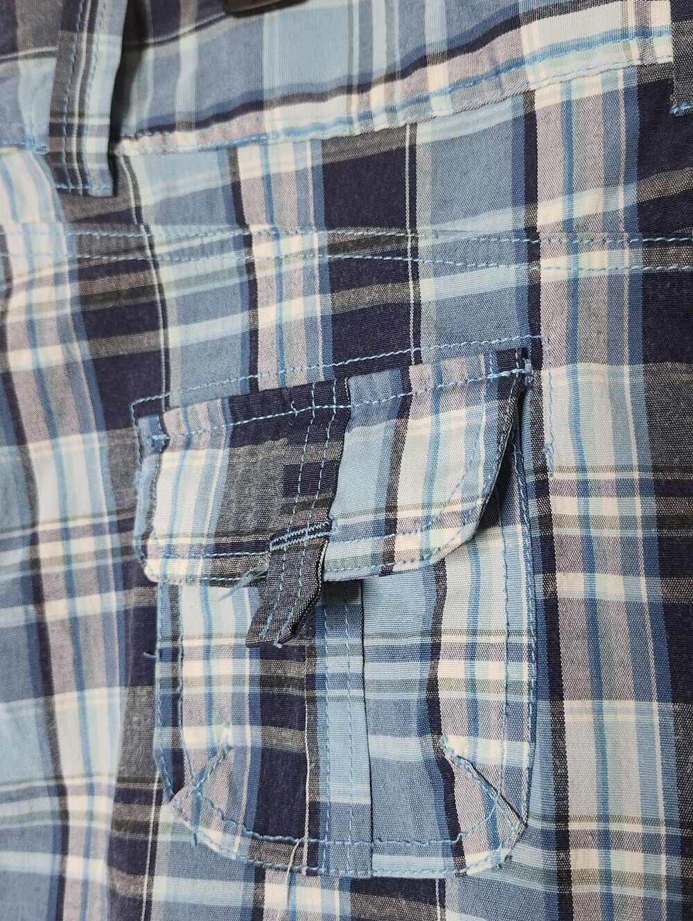 Y2K Blue Plaid Micro Mini Skirt - Picture 6 of 9